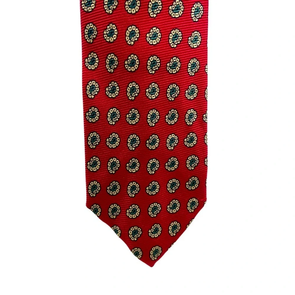 Polo by Ralph Lauren Red with Green Paisley Necktie